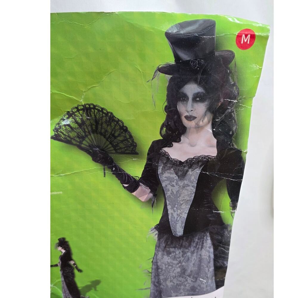 Gothic Victorian Halloween Black Widow Costume Medium Bride Witch